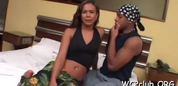  Black woman with lustful thoughts gets double permeated hard